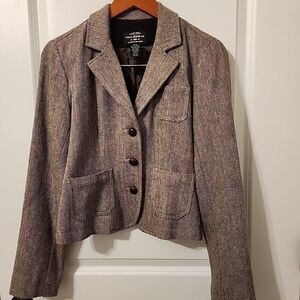 Polo by Ralph Lauren Brown Herringbone Blazer